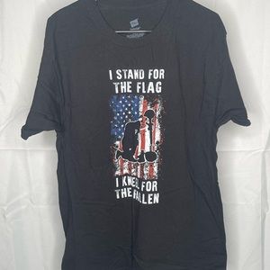 Brand New Large Black Hanes American Flag Shirt